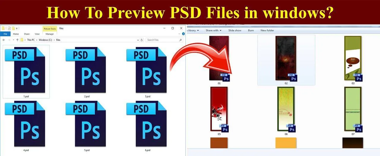 Cách xem trước preview file Photoshop (thumbnail psd)