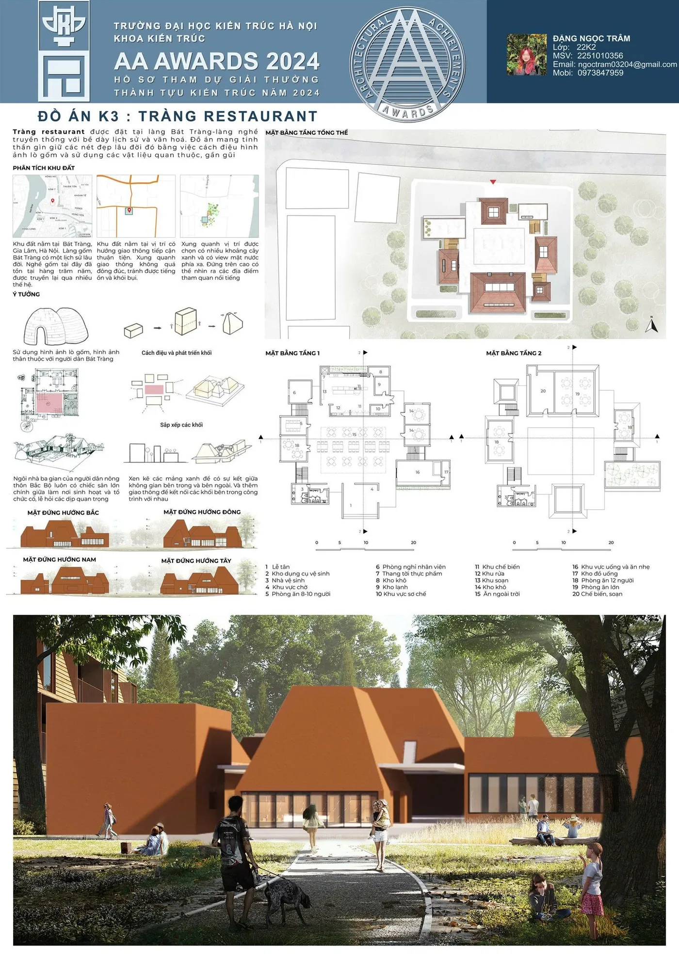 Trợ giảng CoLAB đạt Giải Ba Giải thưởng AA với đồ án K3: Tràng Restaurant